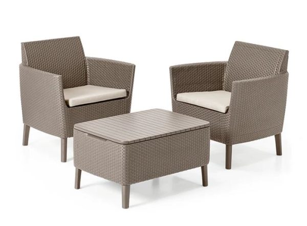 Allibert - Salemo Balcony Sofa Set Cappuccino